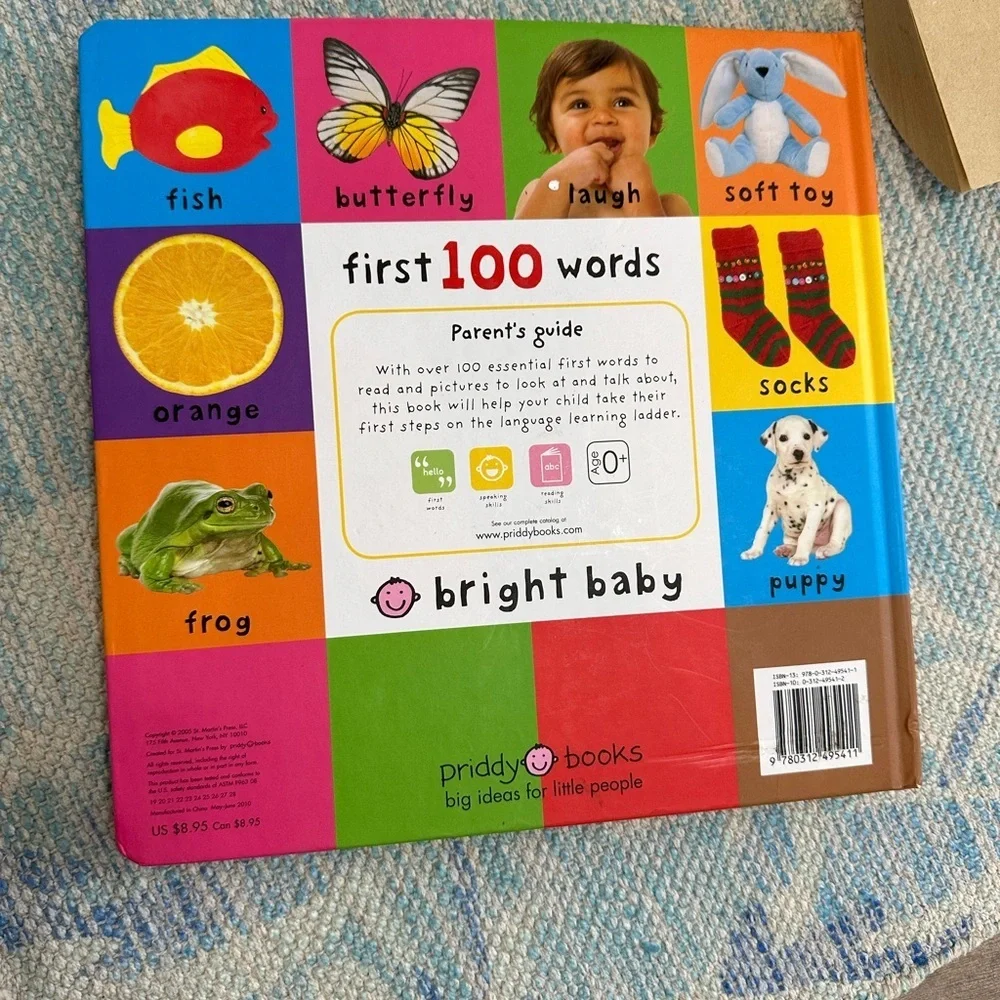First 100 Words Book - Multicolor Large Baby Toddler Learning Board Book